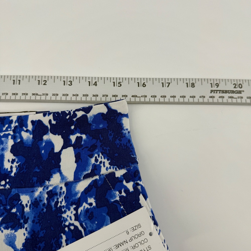 Peck & Peck Womens Blue White Graphic Reef Print Golf Skort Size 6 NWT 70491IST - Picture 7 of 9